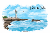 Postal Faro de Irta día