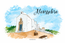Postal Ermita Santa Llúcia y Sant Benet día