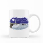 Taza Faro de Irta noche